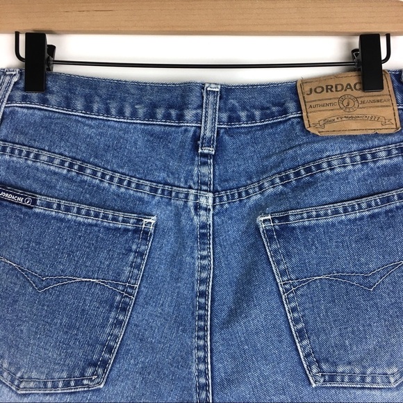 JORDACHE Vintage Jean Shorts High Rise Medium Wash Denim 100% Cotton Size 9/10 - Picture 4 of 10